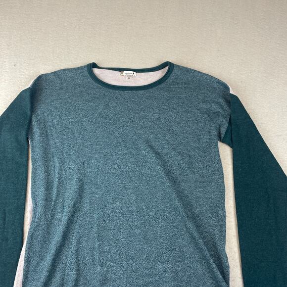 Smartwool Shadow Womens Sz M Colorblock Crew Sweater Pine Green - Picture 4 of 10